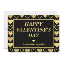 Metallic Gold Accent Hearts Valentine’s Gift
