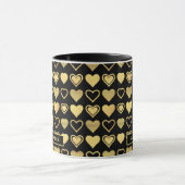 Metallic Gold Accent Hearts Valentine’s Gift マグカップ (中央)