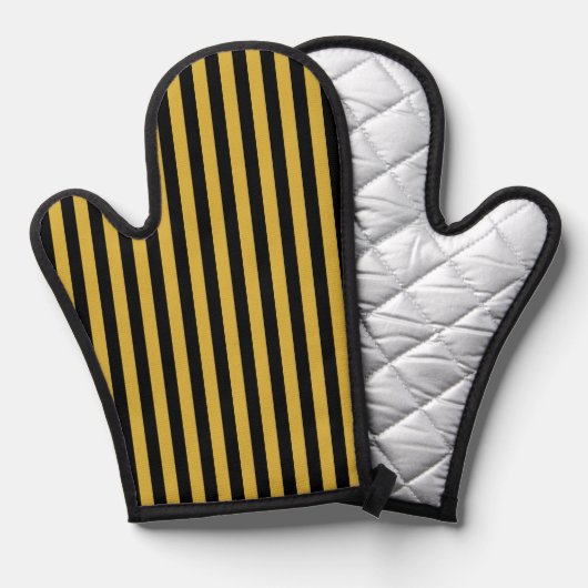 Metallic Gold and Black Functional Stylish 鍋つかみ (正面/裏面)