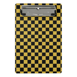Metallic Gold and Black Square Box Stylish Pattern ミニクリップボード
