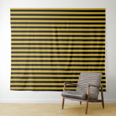 Metallic Gold and Black Stripe Decorative Tapestry タペストリー (インサイチュ(横))