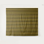 Metallic Gold and Black Stripe Decorative Tapestry タペストリー (正面(横))