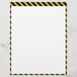 Metallic Gold and Black Stripe Pattern Stylish レターヘッド