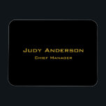 Metallic Gold & Black Professional Modern Elegant マグネット<br><div class="desc">Modern Simple Plain Professional Design</div>