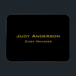 Metallic Gold & Black Professional Modern Elegant マグネット<br><div class="desc">Modern Simple Plain Professional Design</div>