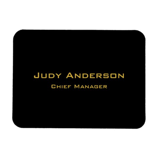 Metallic Gold & Black Professional Modern Elegant マグネット (横)