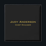 Metallic Gold & Black Professional Modern Elegant マグネット<br><div class="desc">Modern Simple Plain Professional Design</div>