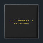 Metallic Gold & Black Professional Modern Elegant マグネット<br><div class="desc">Modern Simple Plain Professional Design</div>