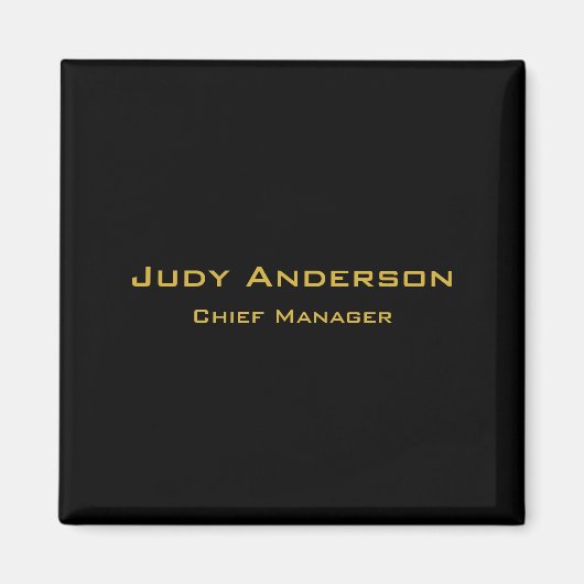 Metallic Gold & Black Professional Modern Elegant マグネット (正面)