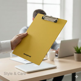 Metallic Gold Clipboard with Your Name Displayed クリップボード