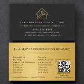 Metallic Gold General Contractor QR Code 名刺