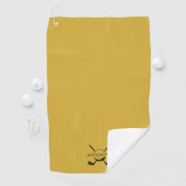 Metallic Gold Golf Towel Featuring Name and Logo ゴルフタオル (インサイチュ)