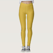 Metallic Gold Leggings with Black Side Stripe レギンス (正面)