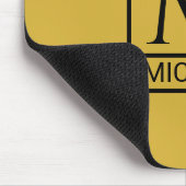 Metallic Gold Mouse Pad with Initial & Name マウスパッド (コーナー)