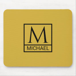 Metallic Gold Mouse Pad with Initial & Name マウスパッド