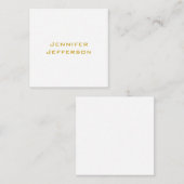 Metallic Gold & White Professional Modern Elegant エンクロージャーカード (正面/裏面)
