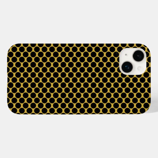 Metallic Gold with Black Dot Style Case-Mate iPhoneケース (裏面 (横))