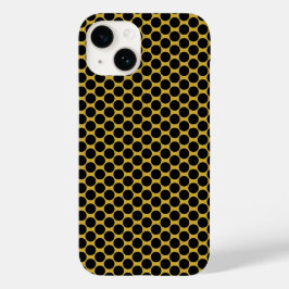 Metallic Gold with Black Dot Style Case-Mate iPhone 14ケース