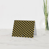 Metallic Gold with Black Dot Style Greeting Cards カード (裏面)