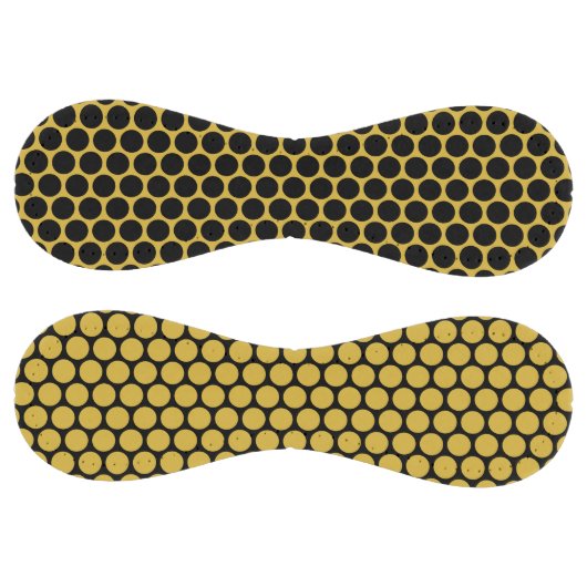 Metallic Gold with Solid Black Dot Pattern ソフトボール (パネル)