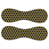 Metallic Gold with Solid Black Dot Pattern ソフトボール (パネル)