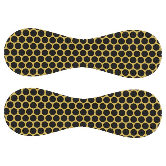 Metallic Gold with Solid Black Dot Pattern ソフトボール (パネル)
