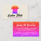 Metallic gradient T Shirt Print Clothing Apparel 名刺 (正面/裏面)