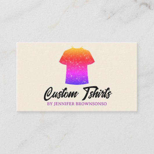 Metallic gradient T Shirt Print Clothing Apparel 名刺 (正面)