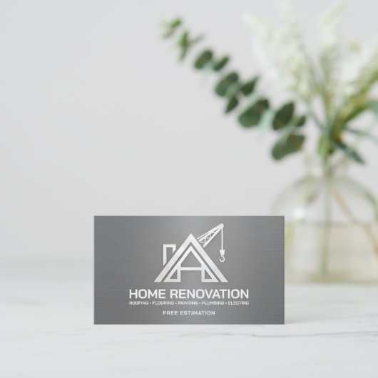 Metallic Home Renovation Structural Contractor 名刺 (スタンド正面)