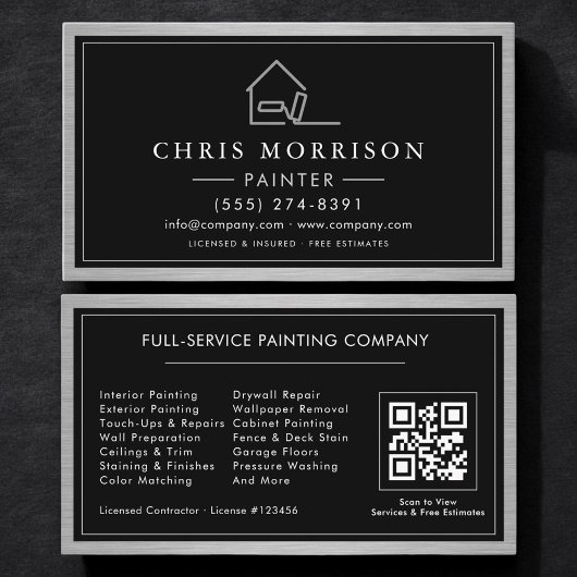 Metallic House Painter QR Code Painting  名刺
