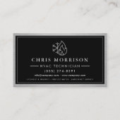 Metallic HVAC Technician QR Code 名刺 (正面)