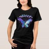 Metallic Iridescent Butterfly  トライブレンドＴシャツ (正面)
