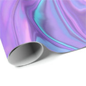 Metallic Iridescent Rainbow Pink Aqua Purple  ラッピングペーパー (ロールコーナー)