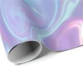 Metallic Iridescent Rainbow Pink Aqua Purple  ラッピングペーパー (ロールコーナー)