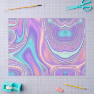 Metallic Iridescent Rainbow Pink Aqua Purple  薄葉紙