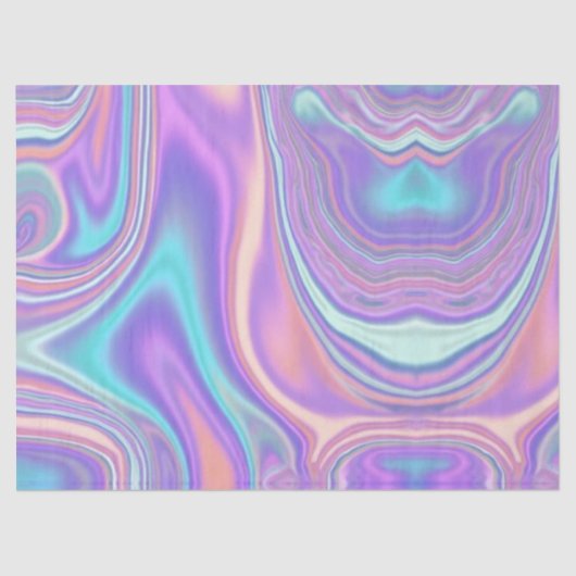 Metallic Iridescent Rainbow Pink Aqua Purple  薄葉紙 (正面)