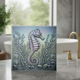Metallic Iridescent Seahorse D1223 タイル