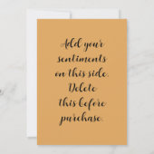 Metallic Look Fall Leaves Happy Birthday カード (裏面)