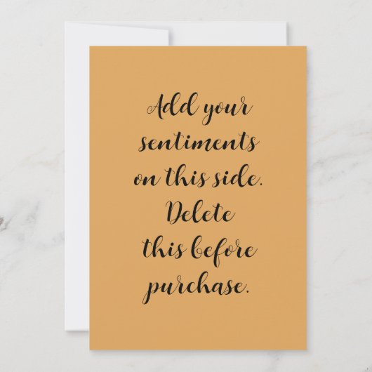 Metallic Look Fall Leaves Happy Birthday カード (裏面)