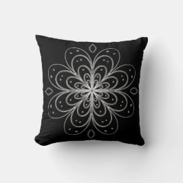Metallic look Flower pillow クッション