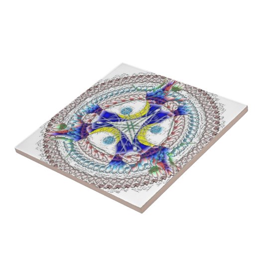 Metallic Mandala '9' - by ID AD Art Gabi Zapf タイル (側面)