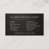 Metallic Minimal Electrician Black Gold 名刺 (裏面)