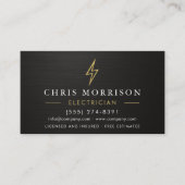 Metallic Minimal Electrician Black Gold 名刺 (正面)