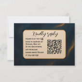 Metallic Muse QR Code Wedding RSVP Card (正面)