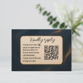 Metallic Muse QR Code Wedding RSVP Card (スタンド正面)