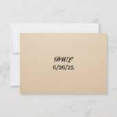 Metallic Muse Wedding RSVP Card (裏面)