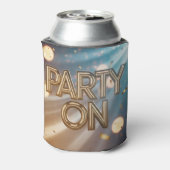 Metallic Party On Blue Confetti  缶クーラー (缶裏面)