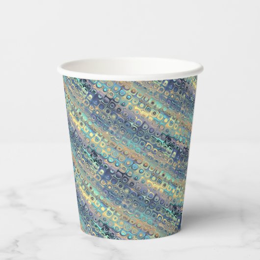 Metallic Pastel Lights Blue Pattern 紙コップ (裏面)