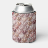 Metallic Pearlized Rose Gold Hearts Insulated Can  缶クーラー (缶裏面)