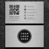 Metallic Professional Company Logo QR Code  名刺